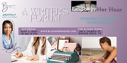 Image principale de EmpowerHer Hour Monthly Women's Workshop (A Writers Forum)