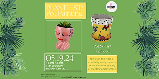 Imagen principal de Plant + Sip + Pot Painting