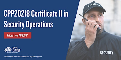 Imagen principal de Certificate II In Security Operations [Online + Face to Face Learning]