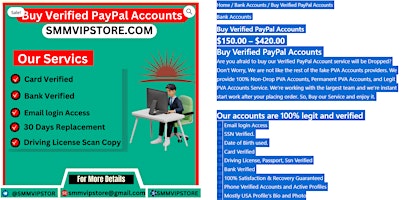 Primaire afbeelding van Buy Verified PayPal Account. New & Old USA, UK, CA, {Pay}