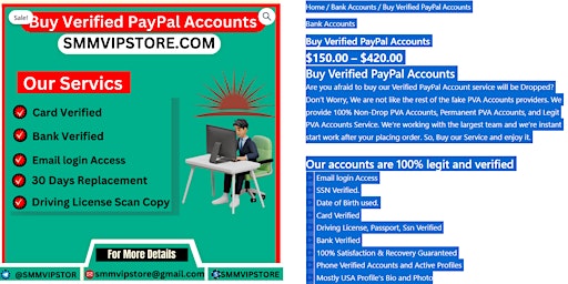 Buy Verified PayPal Accounts — 100% Old and New primary image