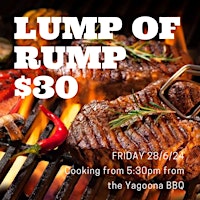 Imagem principal do evento Lump of Rump Night- 500g Quality Beef