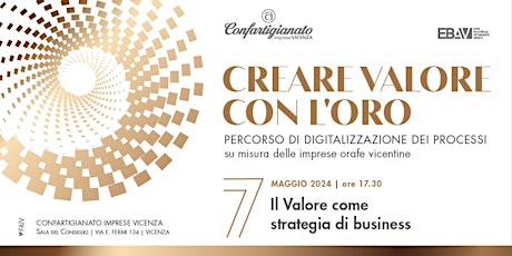 Hauptbild für Seminario: IL VALORE COME STRATEGIA DI BUSINESS, 7 maggio ore 17.30