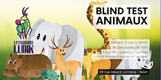 Imagem principal do evento Blind test Animaux