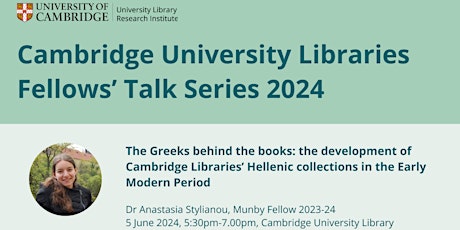 Fellow's talk: The Greeks behind the books