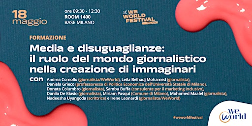 Imagem principal de Media e disuguaglianze - WeWorld Festival 2024