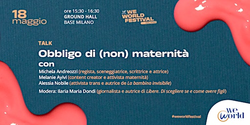 Imagem principal de Obbligo di (non) maternità - WeWorld Festival 2024