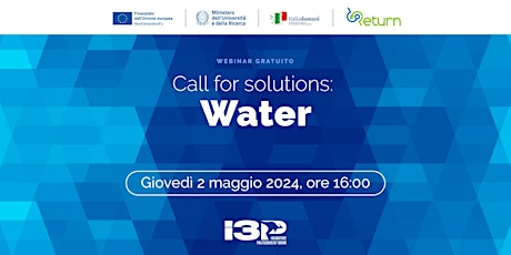 Call for solutions - Water