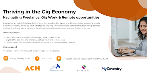Thriving in the Gig Economy: Navigating Freelance, Gig Work & Remote Opportunities primary image