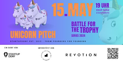Imagem principal do evento StartupDorf Unicorn Pitch Series 2024 - Kick-off - Qualifying - 1st Round