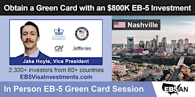 Obtain a U.S. Green Card with an $800K Regional Center EB-5 Investment primary image