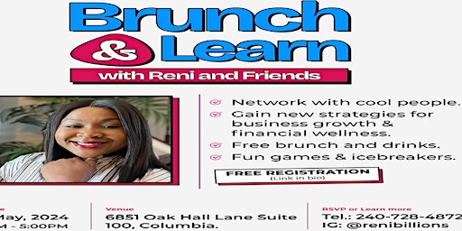 Image principale de Brunch and Learn with Reni