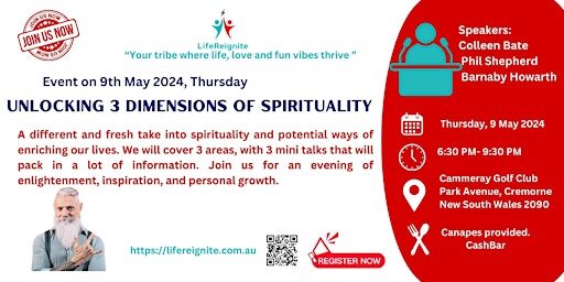 Hauptbild für LifeReignite -Unlocking 3 Dimensions of Spirituality