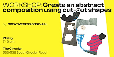 Create an abstract composition using cut-outs shapes primary image
