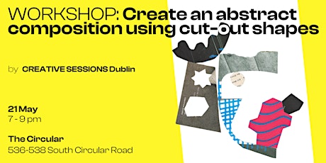Create an abstract composition using cut-outs shapes