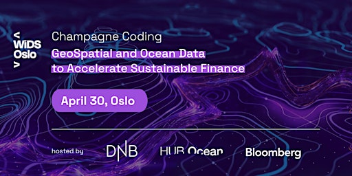 Imagem principal do evento Champagne Coding: GeoSpatial & Ocean Data to Accelerate Sustainable Finance