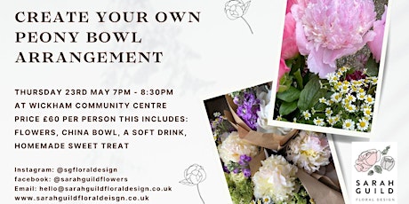 Create your own Peony Bowl Arrangement