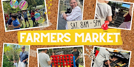Primaire afbeelding van SPRING FARMER'S MARKET:  Family Fun, Natural Products, Petting Zoo & more