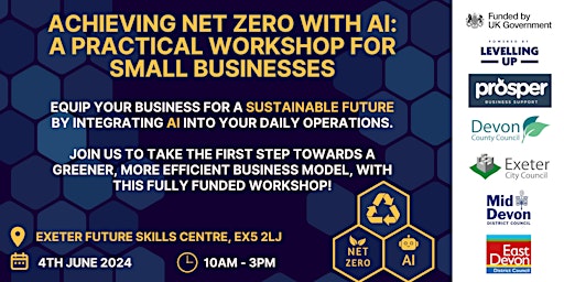 Imagem principal do evento Achieving Net Zero with AI: A Practical Workshop for Small Businesses