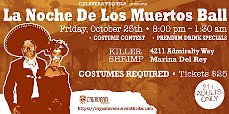 Calavera Tequila Halloween Party at Killer Shrimp primary image