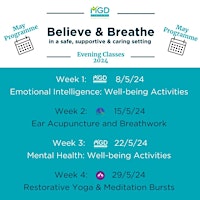 BELIEVE & BREATHE: MAY PROGRAMME (x4 Workshops) primary image