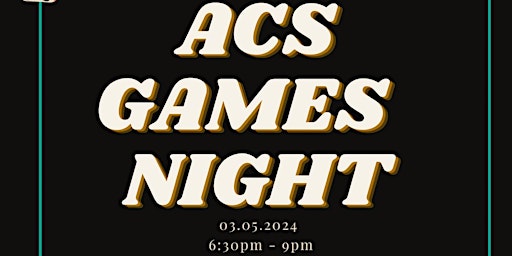 Imagem principal do evento ACS Games night