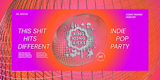 Imagem principal do evento King Kong Kicks • Indie Pop Party • Münster