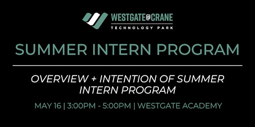 Imagem principal do evento Overview + Intention of Summer Intern Program