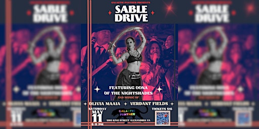 Sable Drive  + Verdant Fields + Olivia Maaia Live Music @ Galactic Panther primary image