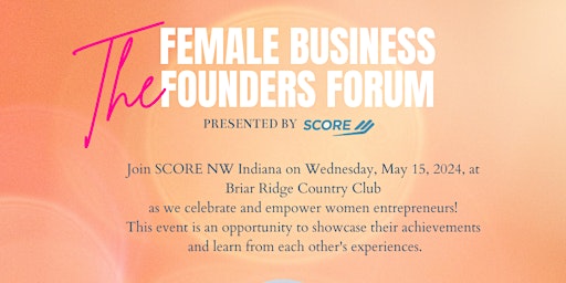 Imagem principal do evento 2024 SCORE Female Business Founders Forum