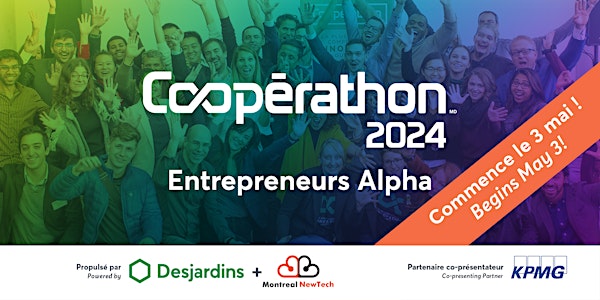 Coopérathon 2024 • Entrepreneurs Alpha