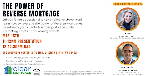 Imagem principal do evento The Power of Reverse Mortgage for Asset Management
