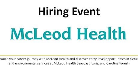 McLeod Health Hiring Event