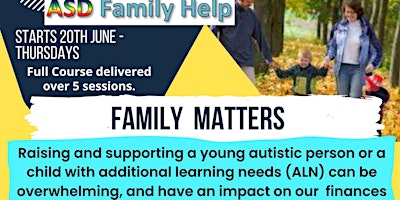 Primaire afbeelding van ASD Family Help - Pembrokeshire Families Matter Course