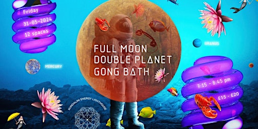 Imagem principal de FULL MOON DOUBLE PLANET GONG BATH  IMMERSION - NEW BEGINNINGS