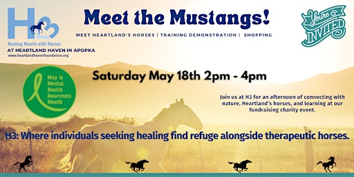 Primaire afbeelding van Meet the Mustangs & the Heartland Herd (Free Admission, Charity Event)