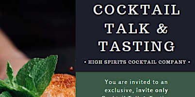 Image principale de Cocktail Talk & Tasting Session 8