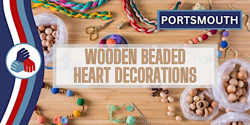 Primaire afbeelding van PORTSMOUTH: Wooden Beaded Heart Decorations with Wight Apothecary - MAY