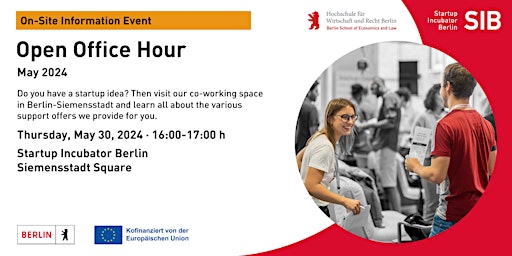 Hauptbild für Do you have a startup idea? Come to the Open Office Hour - May 2024