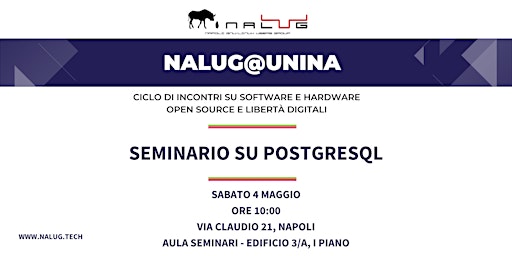 Imagem principal do evento NALUG@UNINA - Seminario su POSTGRESQL