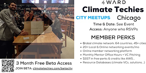 Climate Techies Chicago Monthly Sustainability & Networking Meetup primary image