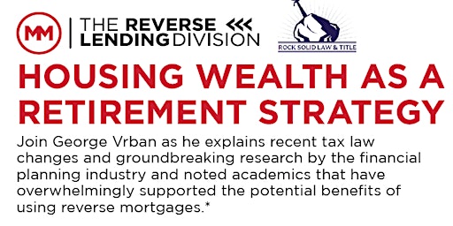 Imagem principal do evento Housing Wealth as a Retirement Strategy