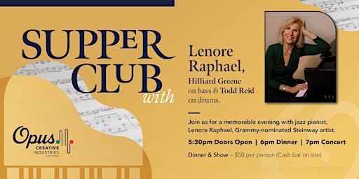 Imagem principal do evento Supper Club with Lenore Raphael
