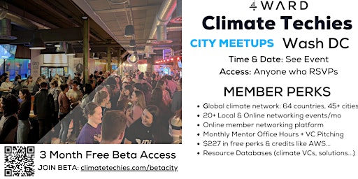 Primaire afbeelding van Climate Techies DC / Baltimore Sustainability & Networking Meetup