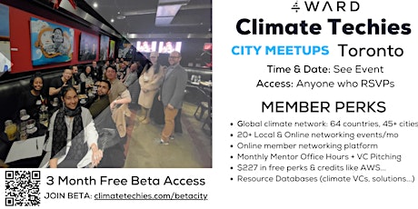 Toronto Climate 4WARD Member Sustainability & Networking Meetup