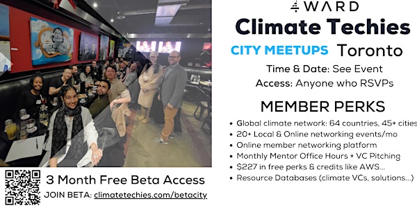 Climate Techies Toronto Member Sustainability & Networking Meetup
