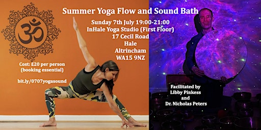 Summer Yoga Flow and Relaxing Sound Bath in Hale, Altrincham, WA15 9NZ primary image