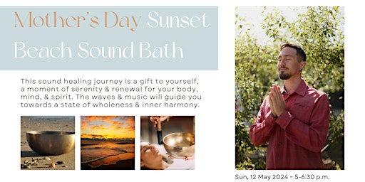 Image principale de Mother's Day Sunset Beach Sound Bath