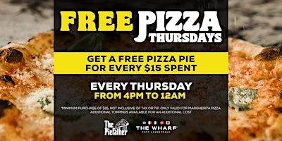 Primaire afbeelding van FREE PIZZA THURSDAYS! At The Wharf FTL