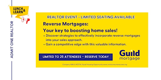 Primaire afbeelding van REALTORS - Sell more homes in Reverse! FREE SEMINAR